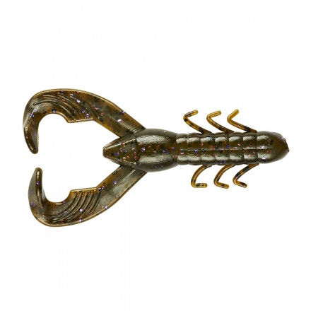 Yum Christie Craw 3.5" 8ct Green Pumpkin Purple Flake, made by Yum Baits - Yum Christie Craw 3.5" 8ct Green Pumpkin Purple Flake, made by Yum Baits -