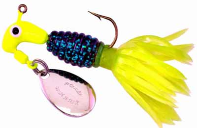 Blakemore Crappie Thunder 1/16 2ct June Bug/Chartreuse, made by Blakemore -