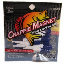 Leland Crappie Magnet 1.5" 15ct Blue/White, made by Crappie Magnet Baits -