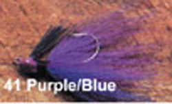 Arkie 1/4 Bucktail 6/cd Purple/Blue, made by Arkie Baits - Arkie 1/4 Bucktail 6/cd Purple/Blue, made by Arkie Baits -