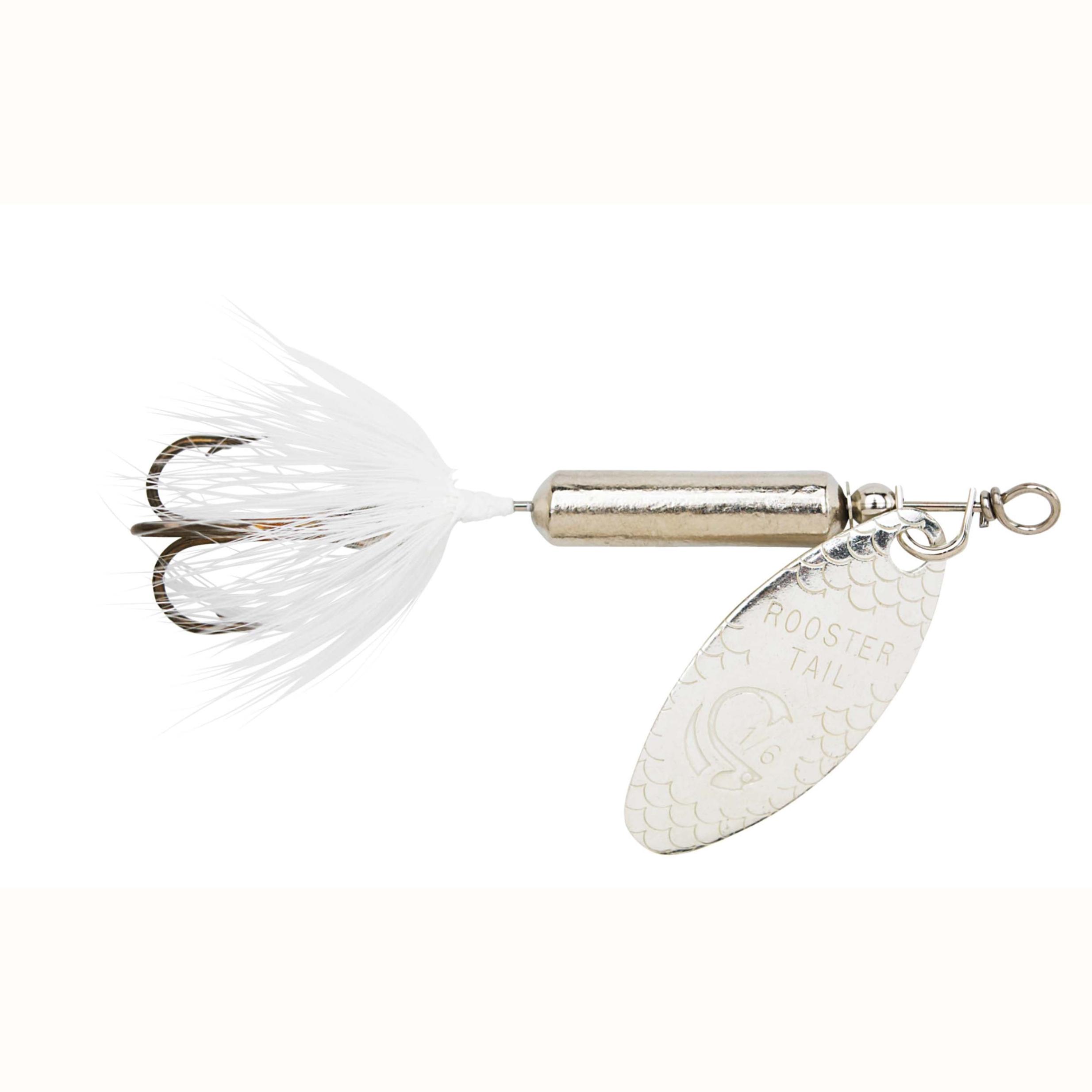Yakima Rooster Tail 1/8 Chrome/White, made by Rooster Tail Baits - Yakima Rooster Tail 1/8 Chrome/White, made by Rooster Tail Baits -