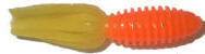 Big Bite Slab Tube 1.75" 10ct Orange/Yellow, made by Big Bite Baits - Big Bite Slab Tube 1.75" 10ct Orange/Yellow, made by Big Bite Baits -