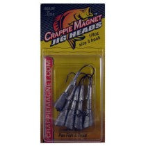 Leland Crappie Magnet Replacement Heads 5ct 1/8oz Unpainted, made by Crappie Magnet Baits - Leland Crappie Magnet Replacement Heads 5ct 1/8oz Unpainted, made by Crappie Magnet Baits -