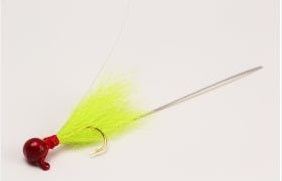 Slater Thread Neck Jig 1/32 Red/Red/Chartreuse #6 Hook 3pk, made by Slater's - Slater Thread Neck Jig 1/32 Red/Red/Chartreuse #6 Hook 3pk, made by Slater's -