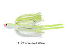 Strikezone V-Blade 3/8 Chart/White, made by Strikezone Baits - Strikezone V-Blade 3/8 Chart/White, made by Strikezone Baits -