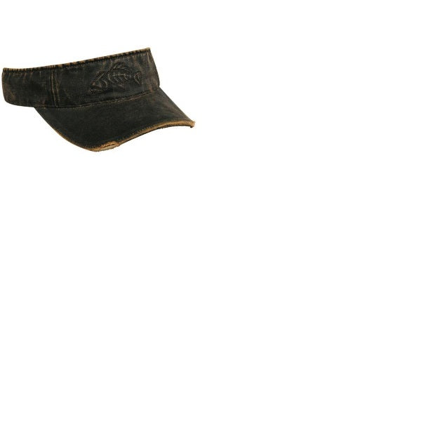Outdoor Cap Visor - Fish Bones Weathered Dark Brown, made by Outdoor Caps - Outdoor Cap Visor - Fish Bones Weathered Dark Brown, made by Outdoor Caps -