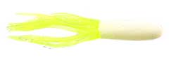 Big Bite Crappie Tubes 1.5" 10ct White/Chartreuse, made by Big Bite Baits - Big Bite Crappie Tubes 1.5" 10ct White/Chartreuse, made by Big Bite Baits -