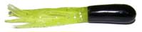 Big Bite Crappie Tubes 1.5" 10ct Black/Chartreuse, made by Big Bite Baits - Big Bite Crappie Tubes 1.5" 10ct Black/Chartreuse, made by Big Bite Baits -
