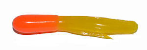 Big Bite Crappie Tubes 1.5" 10ct Orange/Yellow, made by Big Bite Baits - Big Bite Crappie Tubes 1.5" 10ct Orange/Yellow, made by Big Bite Baits -