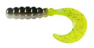 Big Bite Fat Grub 2" 10ct Tenn Shad/Chart.Glitter, made by Big Bite Baits - Big Bite Fat Grub 2" 10ct Tenn Shad/Chart.Glitter, made by Big Bite Baits -