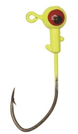 Eagle Claw Pro-V Ball Jig Head 1/32 10ct Chartreuse, made by Eagle Claw - Eagle Claw Pro-V Ball Jig Head 1/32 10ct Chartreuse, made by Eagle Claw -