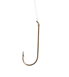 Eagle Claw Aberdeen Bronze Snelled Hook Size 4, made by Eagle Claw - Eagle Claw Aberdeen Bronze Snelled Hook Size 4, made by Eagle Claw -