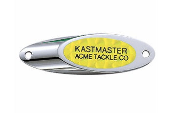 Acme Kastmaster Spoon w/Flash Tape 3/8oz Chrome/Chartreuse, made by Acme Baits - Acme Kastmaster Spoon w/Flash Tape 3/8oz Chrome/Chartreuse, made by Acme Baits -