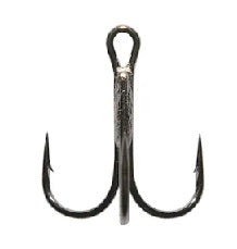 Mustad KVD Elite Round Bend Treble, Forged - Black Nickel 11ct Size 6, made by Mustad Hooks - Mustad KVD Elite Round Bend Treble, Forged - Black Nickel 11ct Size 6, made by Mustad Hooks -
