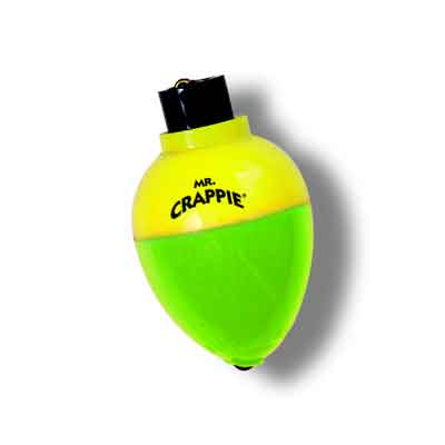 Betts Mr.Crappie Rattlin Pear 1.00" 3ct Yellow/Green, made by Betts Tackle - Betts Mr.Crappie Rattlin Pear 1.00" 3ct Yellow/Green, made by Betts Tackle -