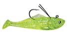 Yum Sweet Cheeks 4" Chartreuse Silver 3ct, made by Yum Baits - Yum Sweet Cheeks 4" Chartreuse Silver 3ct, made by Yum Baits -