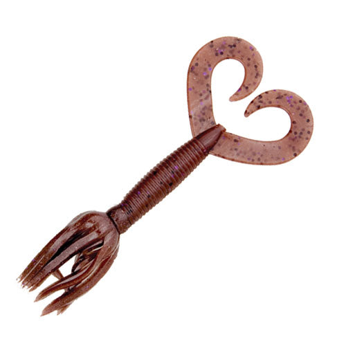 Yum Gonzo Grub 4" 10ct Cinnamon Purple Flake, made by Yum Baits - Yum Gonzo Grub 4" 10ct Cinnamon Purple Flake, made by Yum Baits -