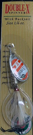 Danielson Spinner Red/White w/Tail 1/6, made by Danielson Products - Danielson Spinner Red/White w/Tail 1/6, made by Danielson Products -