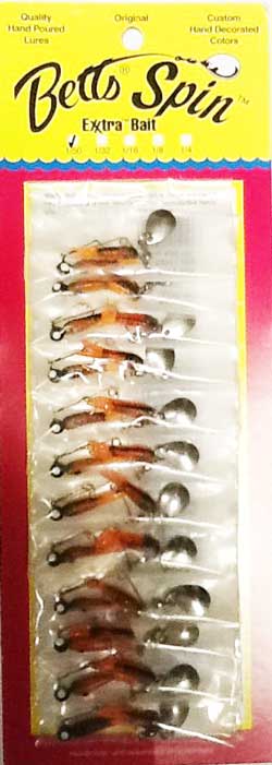 Betts Spin 1/50 Orange Craw Glitter 12/cd, made by Betts Tackle -