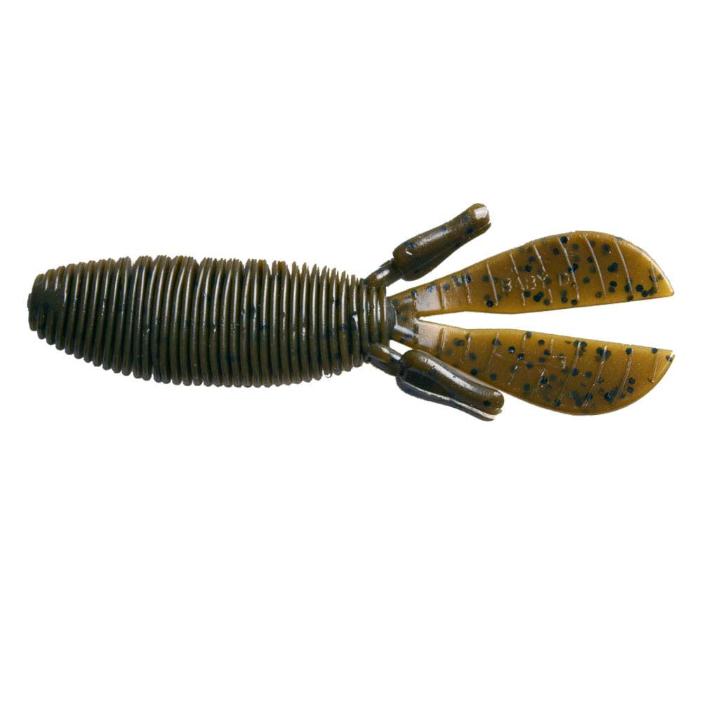 Missile Baby D Bomb 3.65" 7ct Green Pumpkin, made by Missile Baits - Missile Baby D Bomb 3.65" 7ct Green Pumpkin, made by Missile Baits -