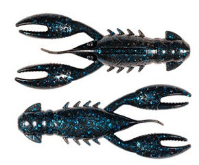 Z-Man Pro CrawZ 3.5" 3pk Black Blue Flake, made by Z-Man Baits - Z-Man Pro CrawZ 3.5" 3pk Black Blue Flake, made by Z-Man Baits -