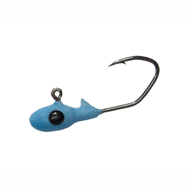 Bobby Garland Overbite Sickle Jig Head 1/32oz 10ct Blue, made by Bobby Garland Baits - Bobby Garland Overbite Sickle Jig Head 1/32oz 10ct Blue, made by Bobby Garland Baits -
