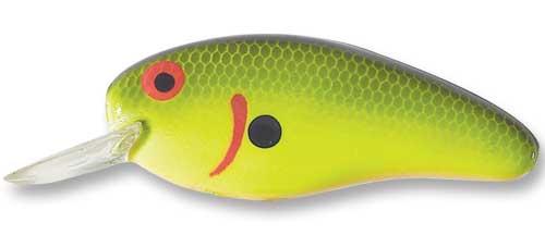Bomber Model Flat A 3/8 Black Chartreuse, made by Bomber Baits - Bomber Model Flat A 3/8 Black Chartreuse, made by Bomber Baits -