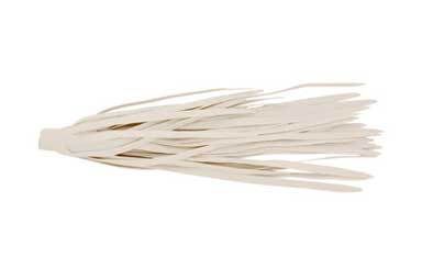 H&H Rubber Skirts Large 3ct White, made by H & H Baits -