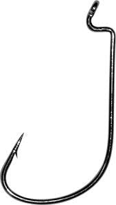 Mustad Mega Bite Worm Hook Black Nickle 5ct Size 2/0, made by Mustad Hooks - Mustad Mega Bite Worm Hook Black Nickle 5ct Size 2/0, made by Mustad Hooks -
