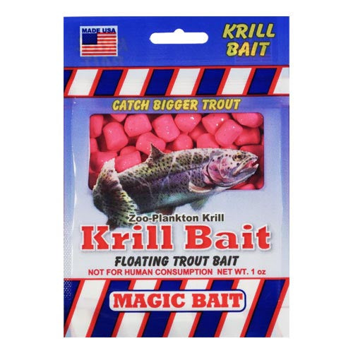 Magic Bait Trout Krill Bait 1oz Pink, made by Magic Bait - Magic Bait Trout Krill Bait 1oz Pink, made by Magic Bait -