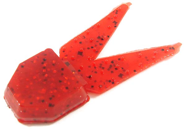 Zoom Salty Chunk 2.5" 5/bag Ruby Red, made by Zoom Baits - Zoom Salty Chunk 2.5" 5/bag Ruby Red, made by Zoom Baits -