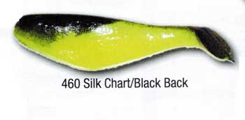 Luckie Strike Shad Minnow MC 5" 10ct Silk Chart/Black Back, made by Luck"E" Strike Baits -