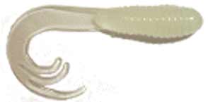 Big Bite Triple Tip Grub 2" 10ct Glow, made by Big Bite Baits - Big Bite Triple Tip Grub 2" 10ct Glow, made by Big Bite Baits -