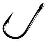 Gamakatsu Trailer Hook Nickle Size 1/0 5ct, made by Gamakatsu Hooks -