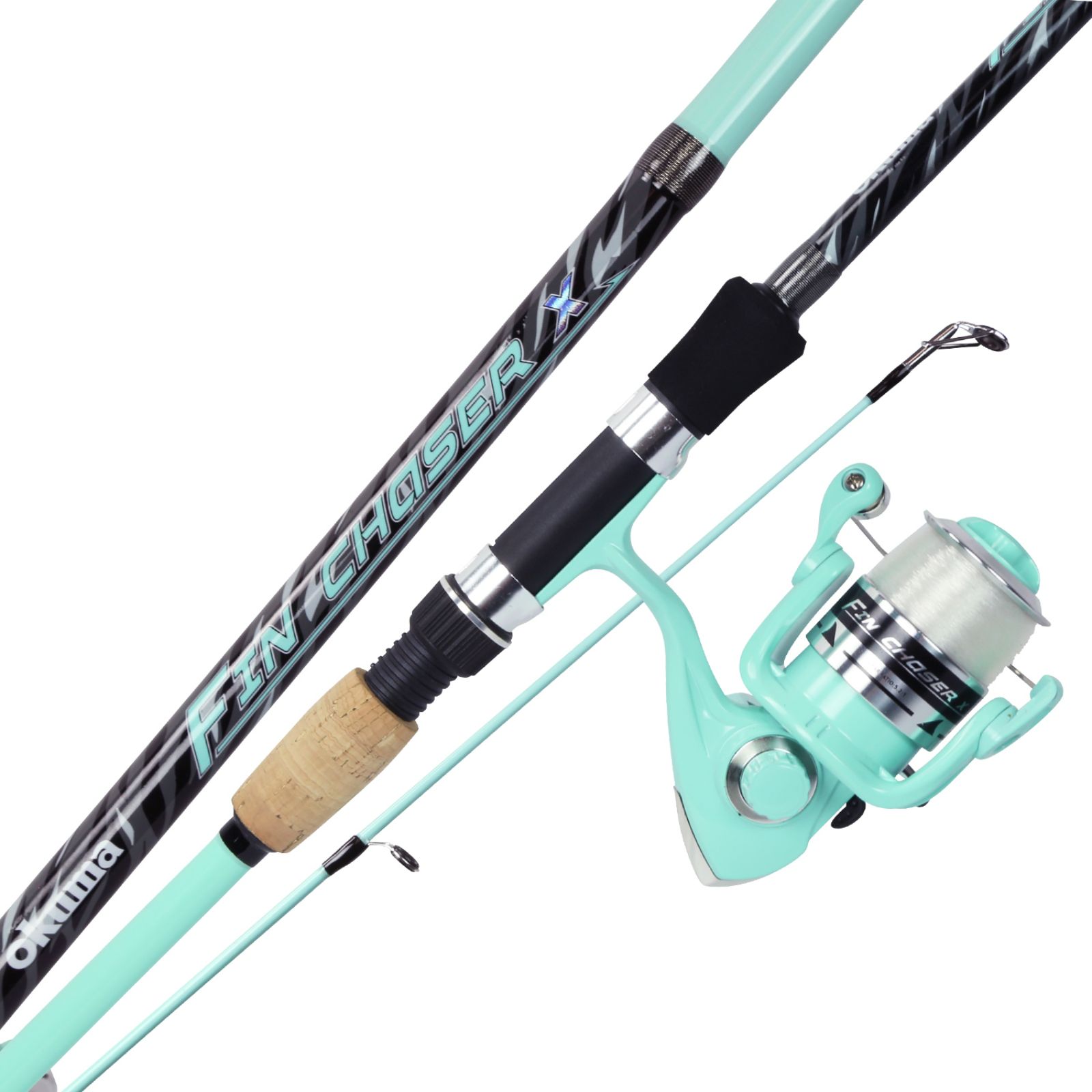 Okuma Fin Chaser X Series Spinning Combo Sea Foam 6ft6in Rod, made by Okuma - FNX-662-30SF Okuma Fin Chaser X Series Spinning Combo Sea Foam 6ft6in Rod, made by Okuma - FNX-662-30SF