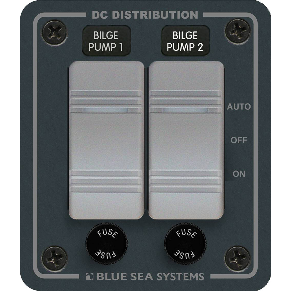 Blue Sea 8664 Contura 2 Bilge Pump Control Panel, made by Blue Sea Systems - 8664 Blue Sea 8664 Contura 2 Bilge Pump Control Panel, made by Blue Sea Systems - 8664