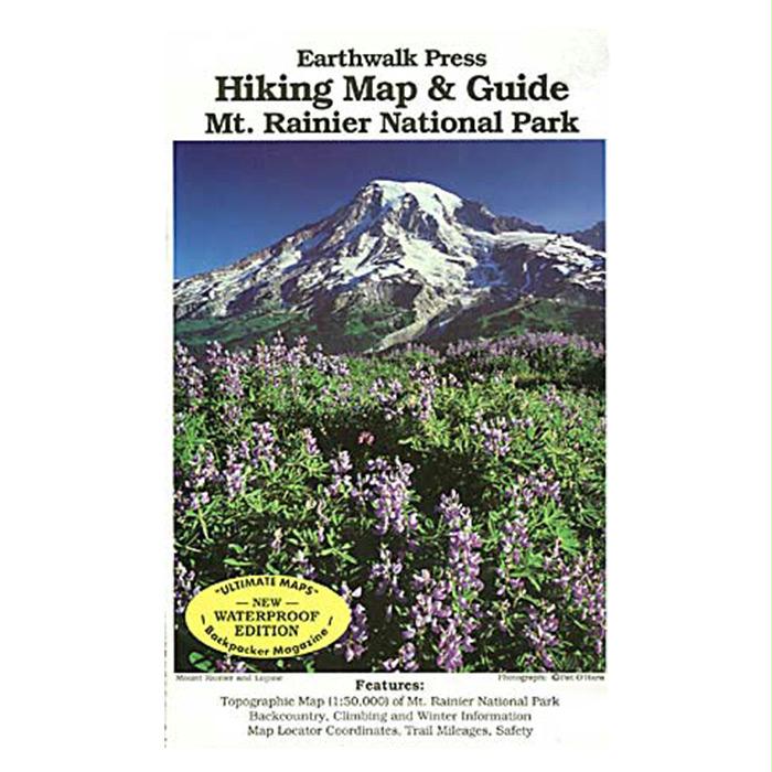 Mt Rainer Np Hiking Map & Gd, made by Earthwalk Press -