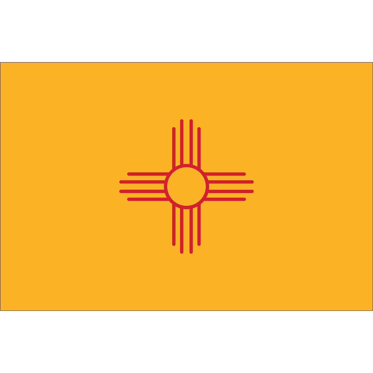 New Mexico State Nylon Flag, made by Flagsource - New Mexico State Nylon Flag, made by Flagsource -