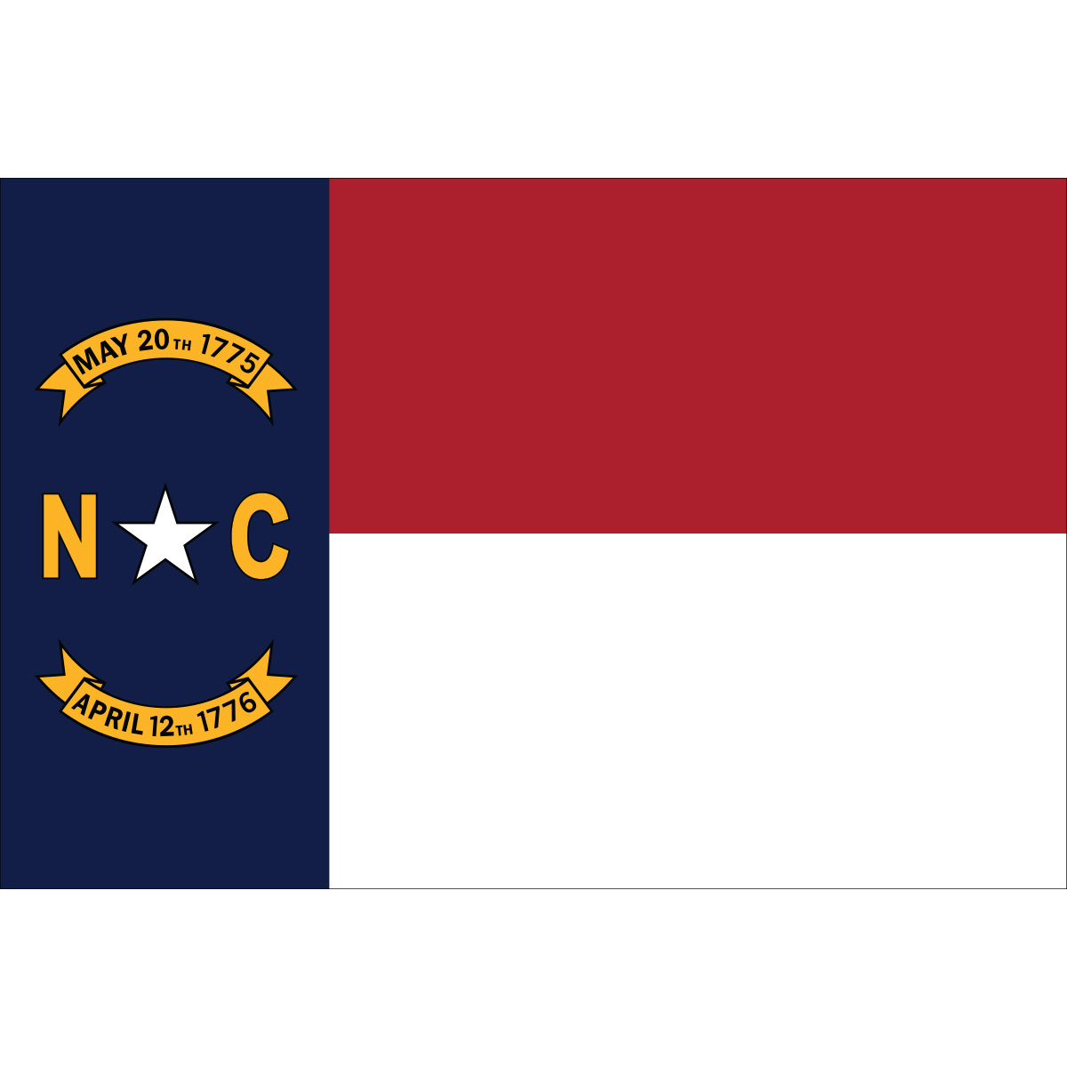 North Carolina State Nylon Flag, made by Flagsource - North Carolina State Nylon Flag, made by Flagsource -