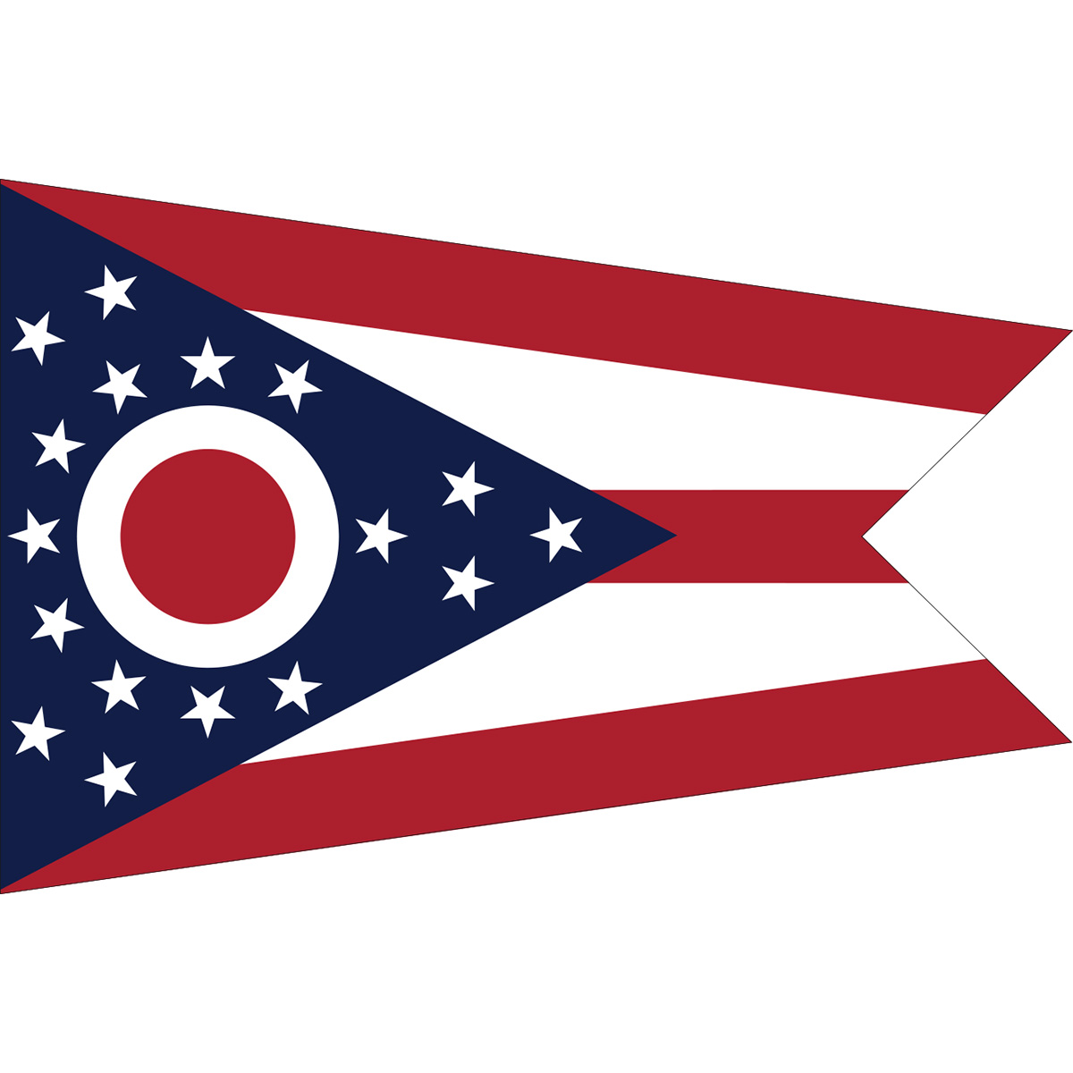 Ohio State Nylon Flag, made by Flagsource -