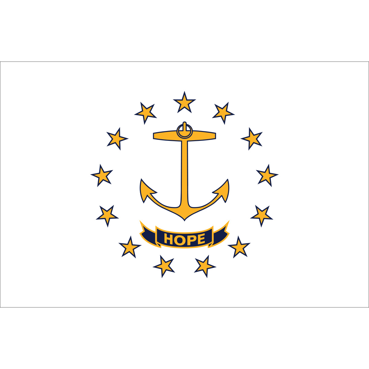 Rhode Island State Nylon Flag, made by Flagsource - Rhode Island State Nylon Flag, made by Flagsource -