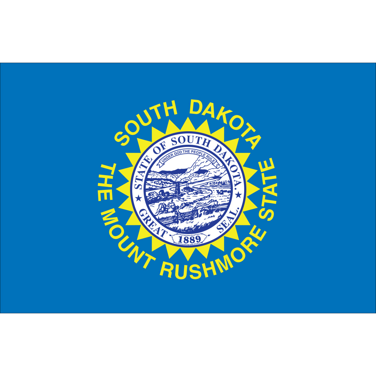 South Dakota State Nylon Flag, made by Flagsource -