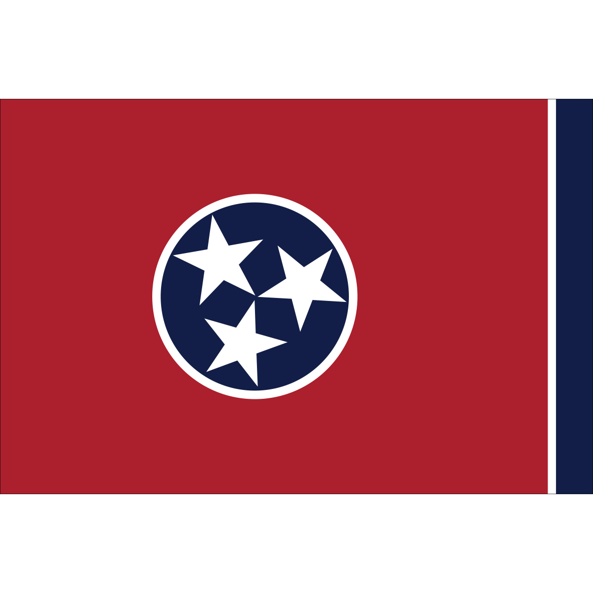 Tennessee State Nylon Flag, made by Flagsource -
