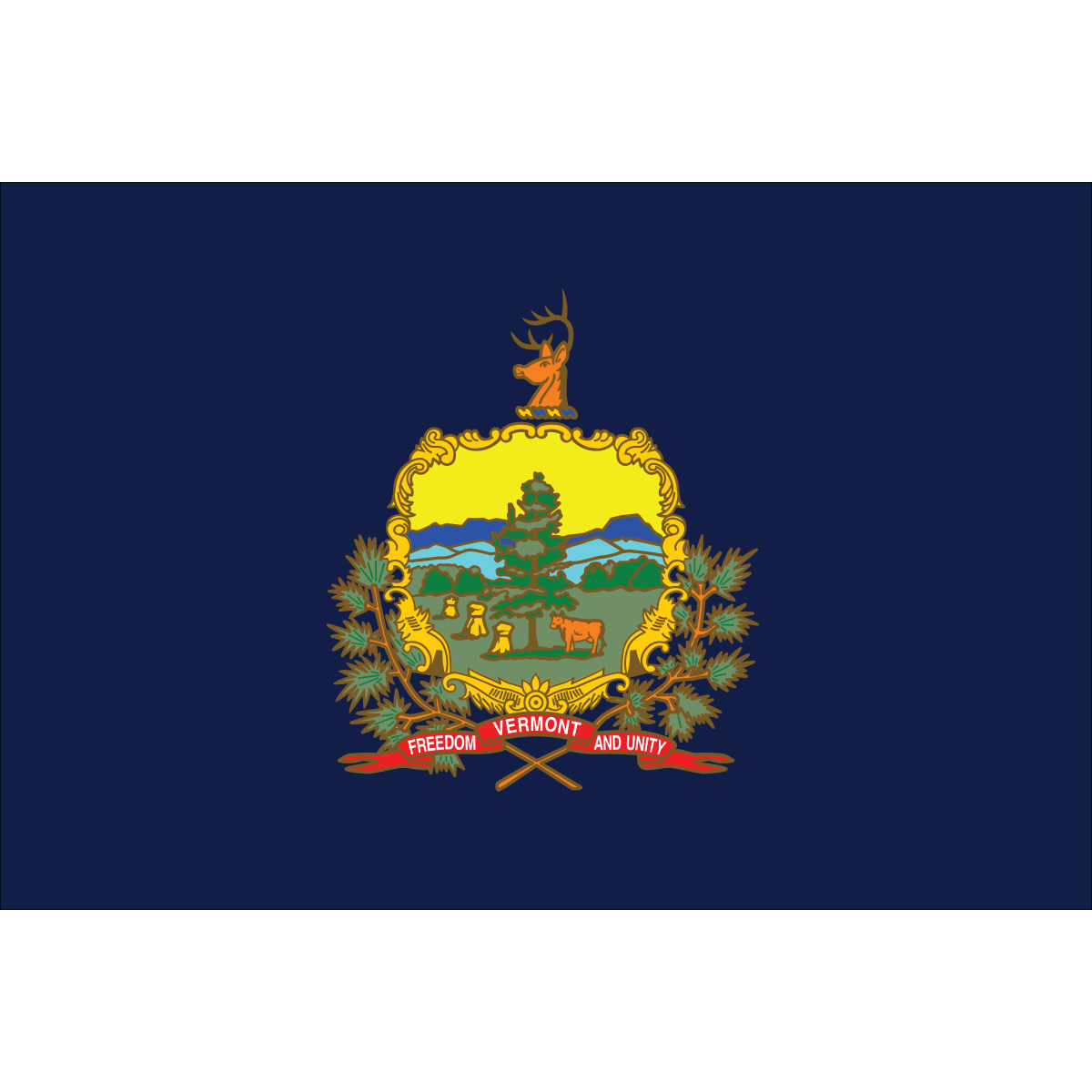 Vermont State Nylon Flag, made by Flagsource -