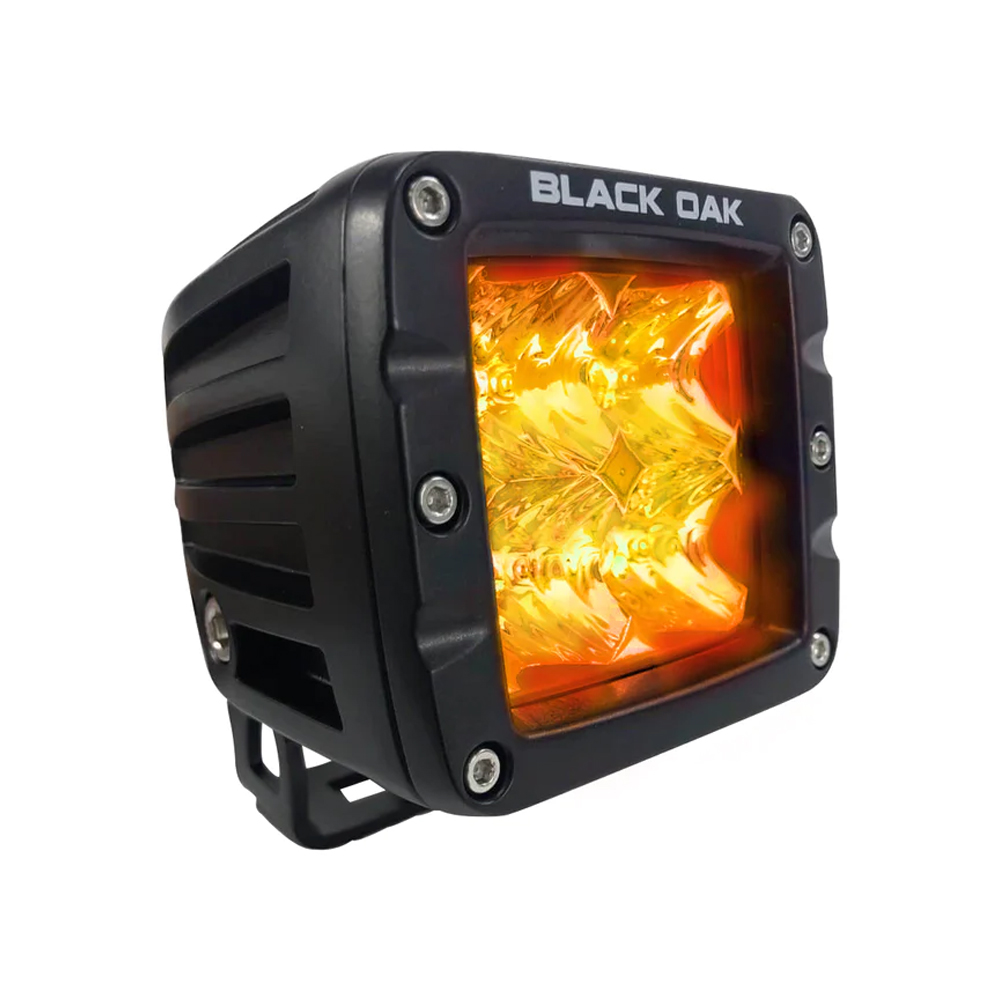 Black Oak Pro Series 2" Amber Flood Pod - Black, made by Black Oak LED - 2A-POD30S Black Oak Pro Series 2" Amber Flood Pod - Black, made by Black Oak LED - 2A-POD30S