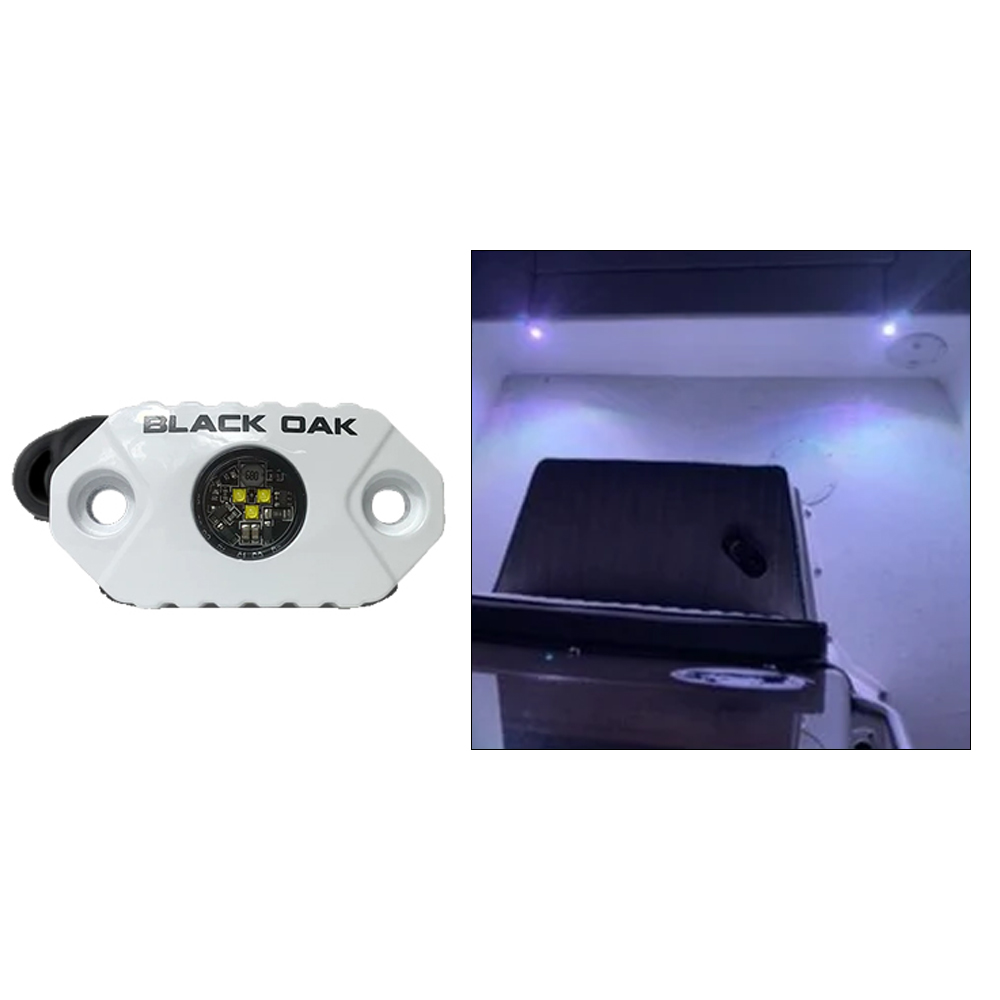 Black Oak Rock Accent Light - White - White Housing, made by Black Oak LED - MAL-W Black Oak Rock Accent Light - White - White Housing, made by Black Oak LED - MAL-W