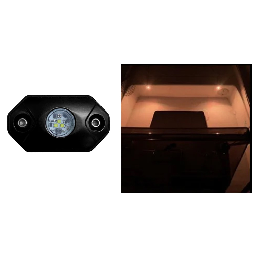 Black Oak Rock Accent Light - Amber - Black Housing, made by Black Oak LED - RL-A Black Oak Rock Accent Light - Amber - Black Housing, made by Black Oak LED - RL-A