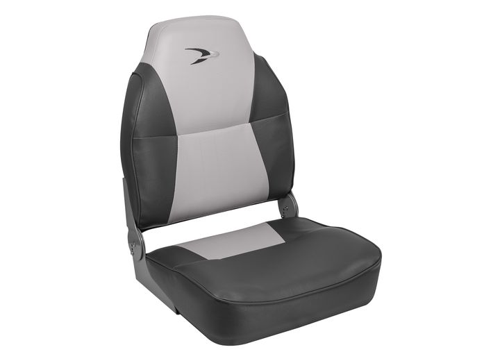 Wise Lund Style High-Back Fishing Seat - Grey/Charcoal, made by Wise Seats - 8WD640PLS-664 Wise Lund Style High-Back Fishing Seat - Grey/Charcoal, made by Wise Seats - 8WD640PLS-664