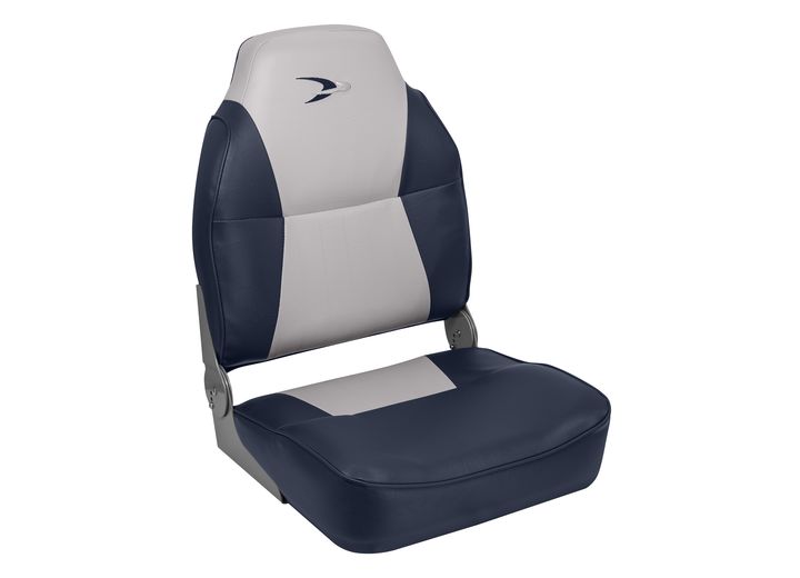 Wise Lund Style High-Back Fishing Seat - Grey/Navy, made by Wise Seats - 8WD640PLS-660 Wise Lund Style High-Back Fishing Seat - Grey/Navy, made by Wise Seats - 8WD640PLS-660