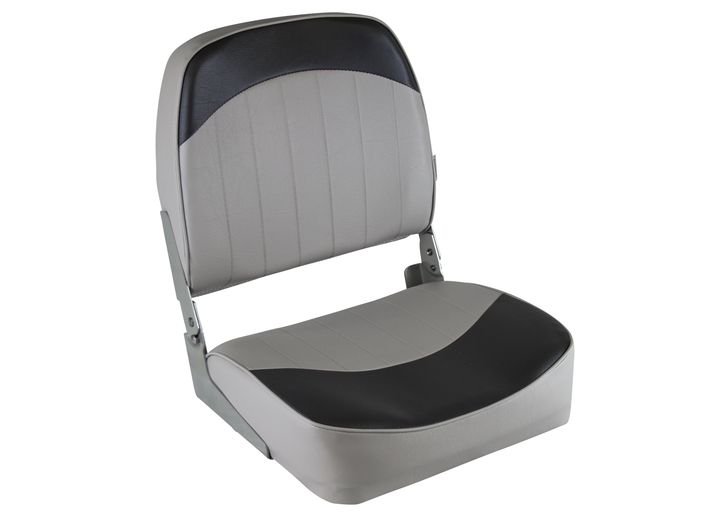 Wise Standard Low-Back Fishing Seat - Grey/Charcoal, made by Wise Seats - 8WD734PLS-664 Wise Standard Low-Back Fishing Seat - Grey/Charcoal, made by Wise Seats - 8WD734PLS-664